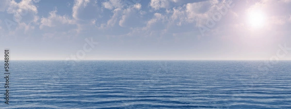 Obraz Beautiful sea and clouds sky - digital artwork