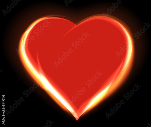 Fototapeta Glowing heart