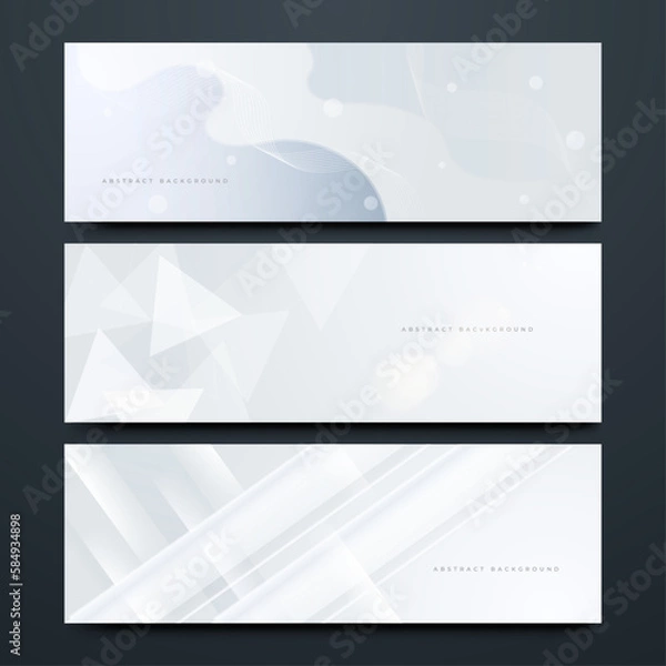 Fototapeta White abstract modern background design. use for poster, template on web, backdrop.
