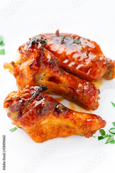 Obraz Chicken wings with honey sauce