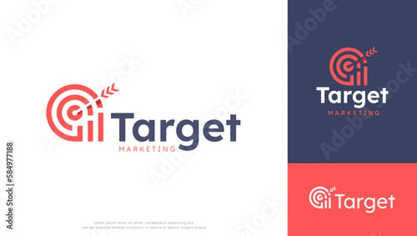 Obraz bullseye target logo design