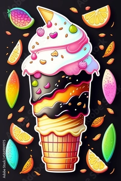 Obraz ice cream background