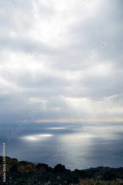 Obraz 海に落ちる光