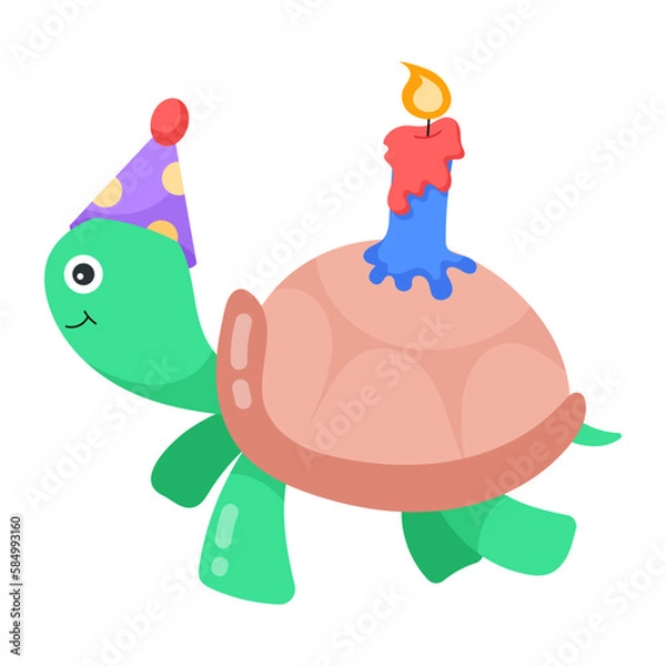 Fototapeta Birthday Turtle