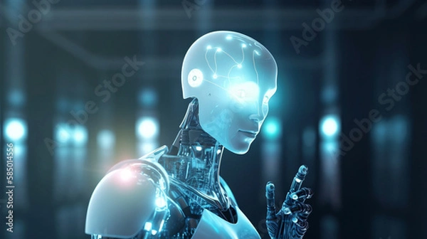 Fototapeta AI Robot Technology and Innovation, 