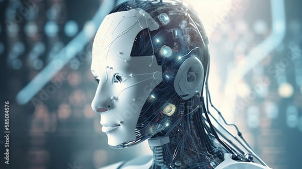 Fototapeta AI Robot Technology and Innovation, 