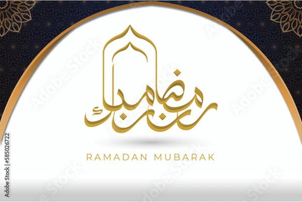 Obraz Ramadan Mubarak Islamic greeting card background 
Ramadan invitation template design