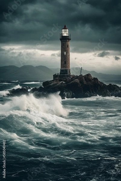 Fototapeta lighthouse on the coast