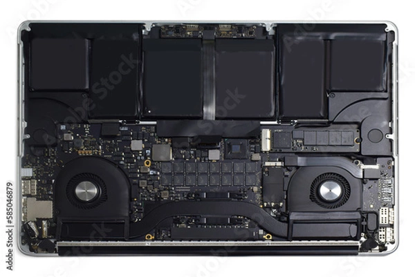 Obraz IC chips, electronic equipment, batteries, electronic equipment in computers