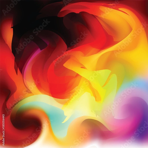 Fototapeta Colorful geometric background. Liquid color background design. Fluid shapes composition