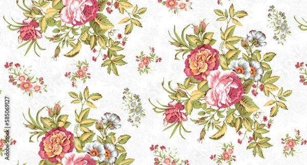 Obraz Textile and digital seamless pattern design 