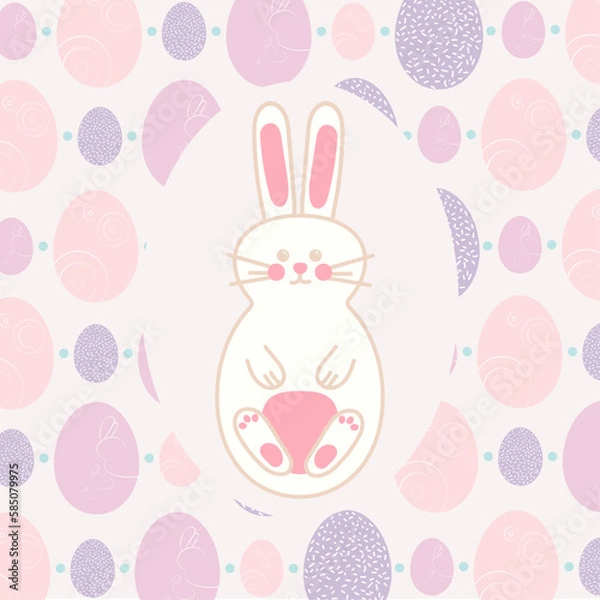 Fototapeta easter card with bunny