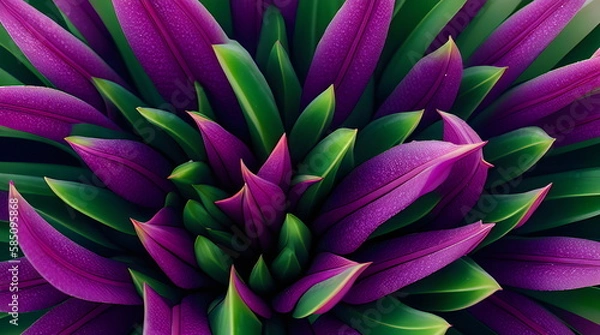 Fototapeta Foliage Leaves Background Botanical Flowers with copy space  An Artistic Creation of Exotic Leaves in Warm Summery Colors Through Generative AI