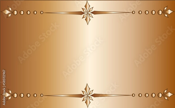 Obraz golden christmas background with ribbon