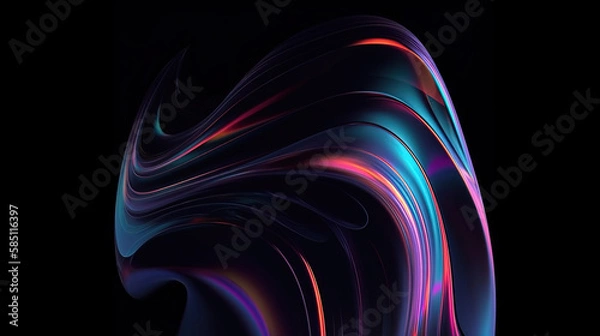Fototapeta abstract fractal background. created using Generative Ai
