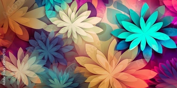 Obraz Florales Design im Format 2:1 (Generative AI)