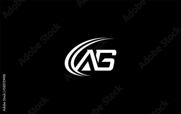 Fototapeta Financial logo symbol and Growth arrow icon design monogram for business