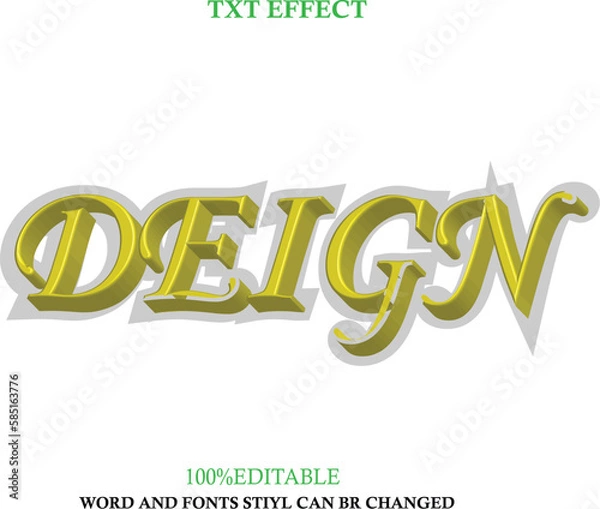 Obraz Text effect, stylish text, 3D text effect