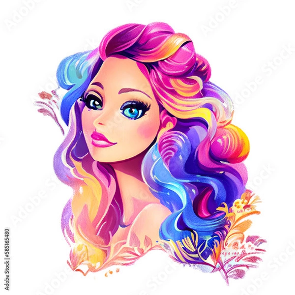 Obraz Illustration of Beautiful and Graceful Woman. Built with Generative AI