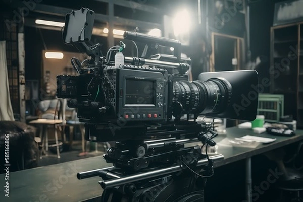 Fototapeta ﻿A machine with a camera - Generative AI