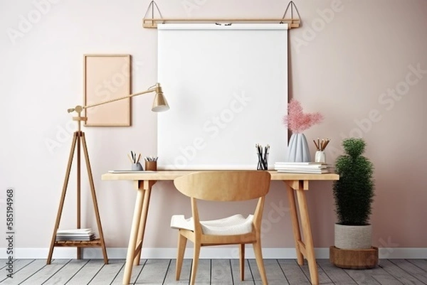 Fototapeta poster frame template, workspace mock up