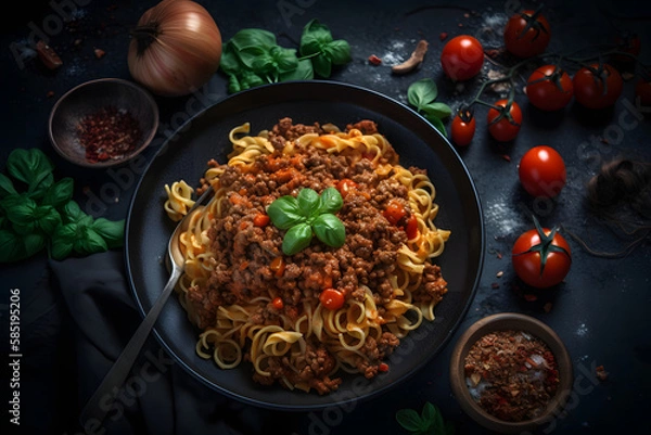 Obraz pasta with tomato sauce