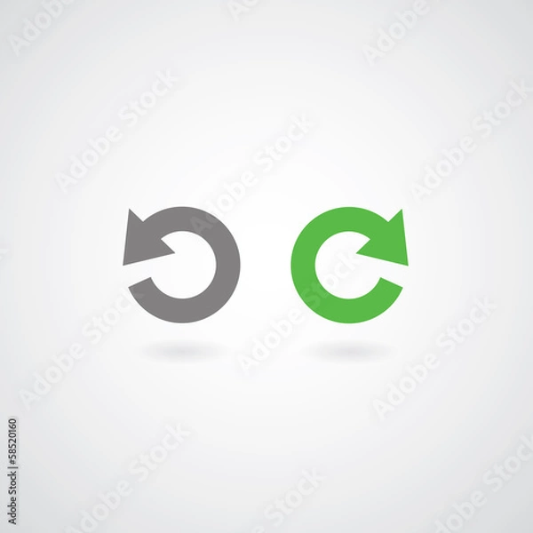 Obraz redo and undo symbol