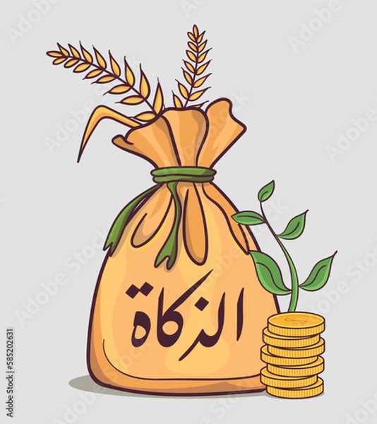 Fototapeta Zakat Conceptual Design - vector - illustration .eps
