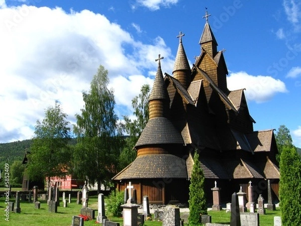 Obraz stabkirche @ heddal