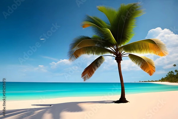 Fototapeta palm tree on the beach
