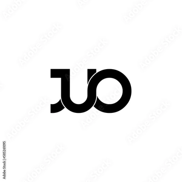 Fototapeta juo typography letter monogram logo design