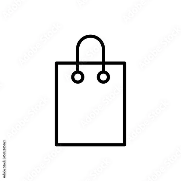 Fototapeta Shopping bag vector icon, basket symbol. flat vector illustration for web site or mobile app.eps