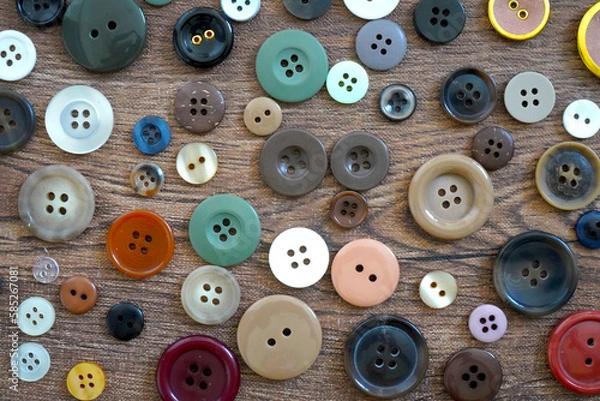 Obraz いろいろな種類のボタンの背景画