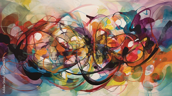 Fototapeta abstract colorful background generative ai