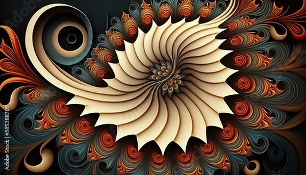 Obraz Elegant abstract art background pattern on dark background