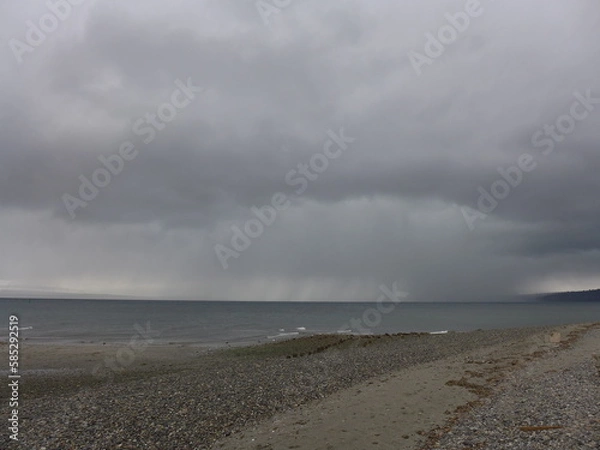 Obraz Rain clouds over Puget Sound