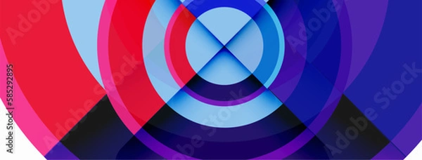 Fototapeta Circle trendy minimal geometric abstract background. Vector Illustration For Wallpaper, Banner, Background, Card, Book Illustration, landing page