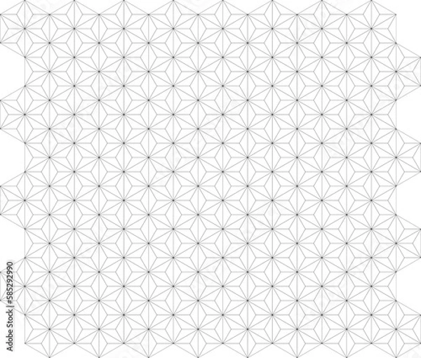 Fototapeta Japanese traditional repeat patterns "Asanoha" "hemp leaf pattern"