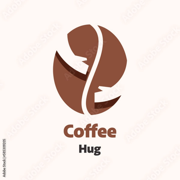 Fototapeta Coffee Bean Hand Logo