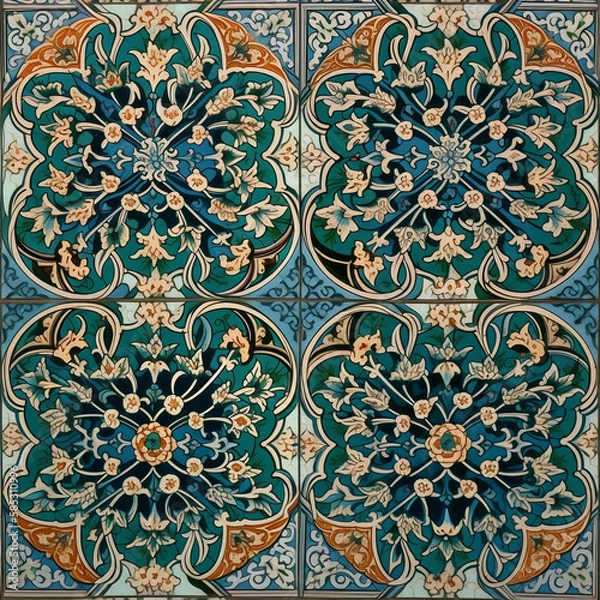 Fototapeta seamless pattern with flowers