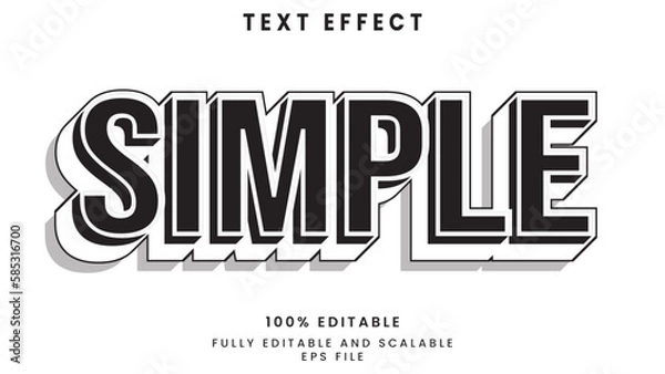 Obraz Simple editable text effect