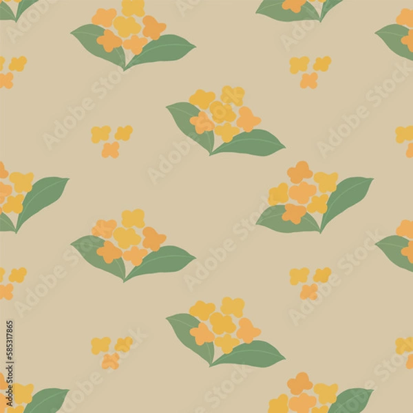 Fototapeta キンモクセイのシームレスな壁紙