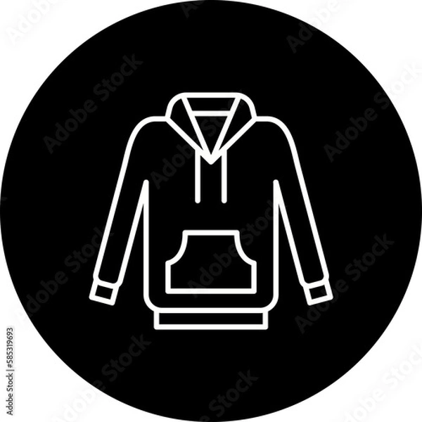 Obraz Hoodie Line Inverted Icon
