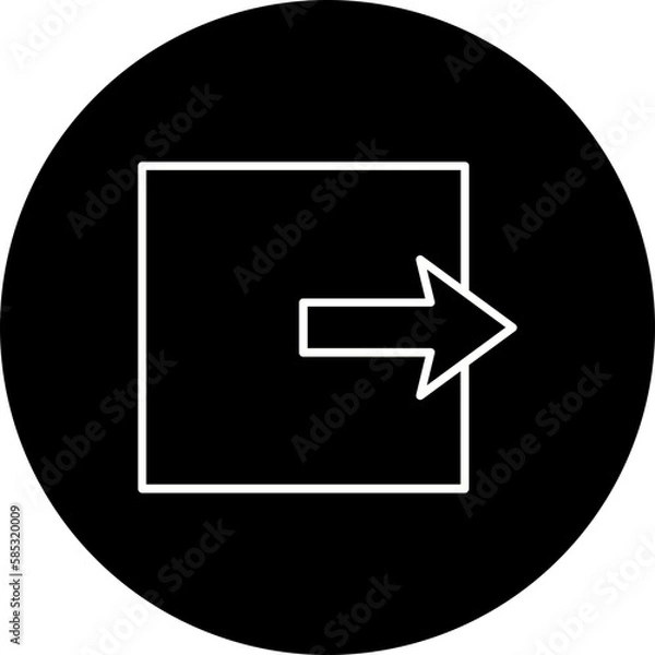 Fototapeta Logout Line Inverted Icon