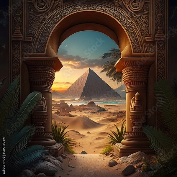 Obraz Desert et oasis