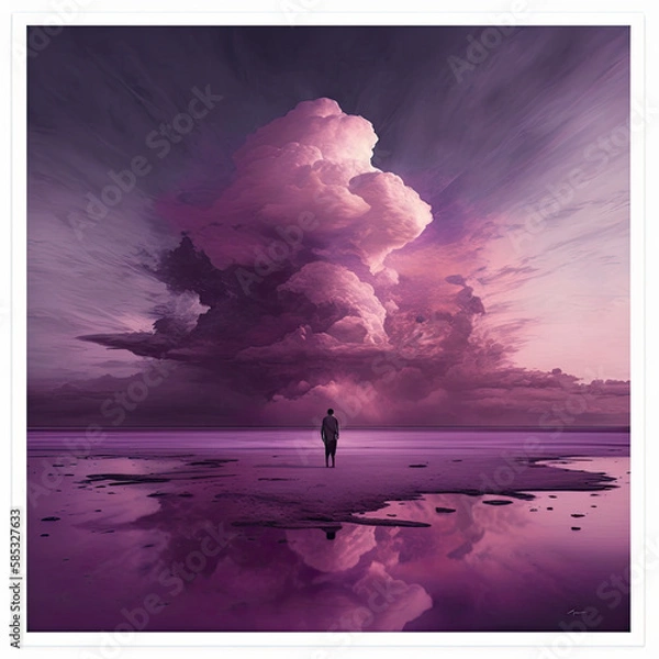 Obraz Paysage rose désert