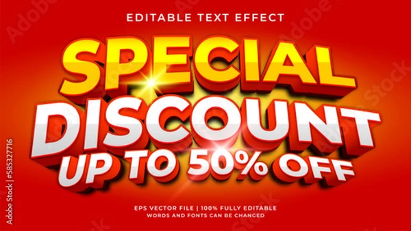 Obraz Special sale promo 3d editable text effect