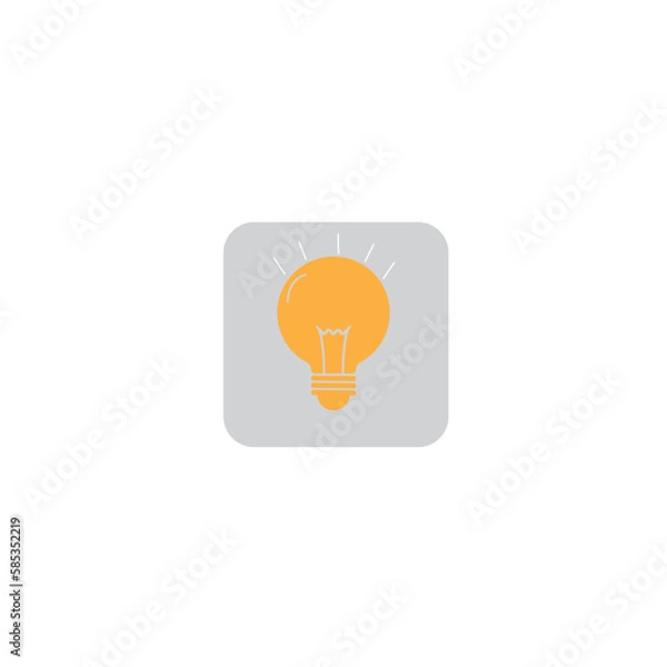 Obraz Bulb icon vector illustration on gray background.