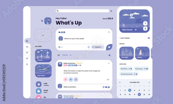 Obraz Multimedia Marketplace UI Dashboard Design