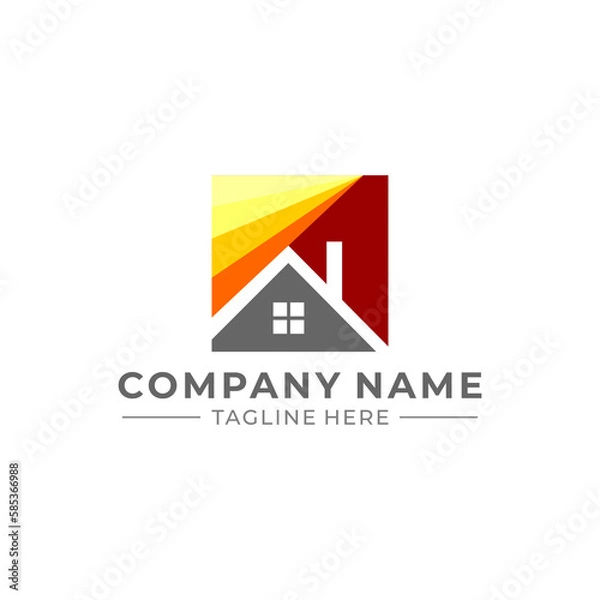 Obraz colorful real estate logo design